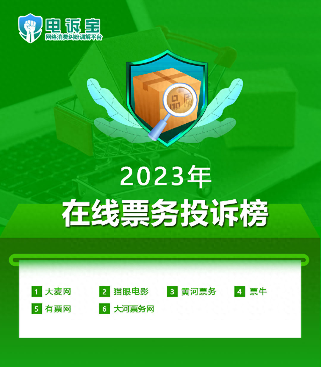 2023在线票务投诉榜：大麦网 猫眼电影 黄河票务 票牛 有票网等上榜